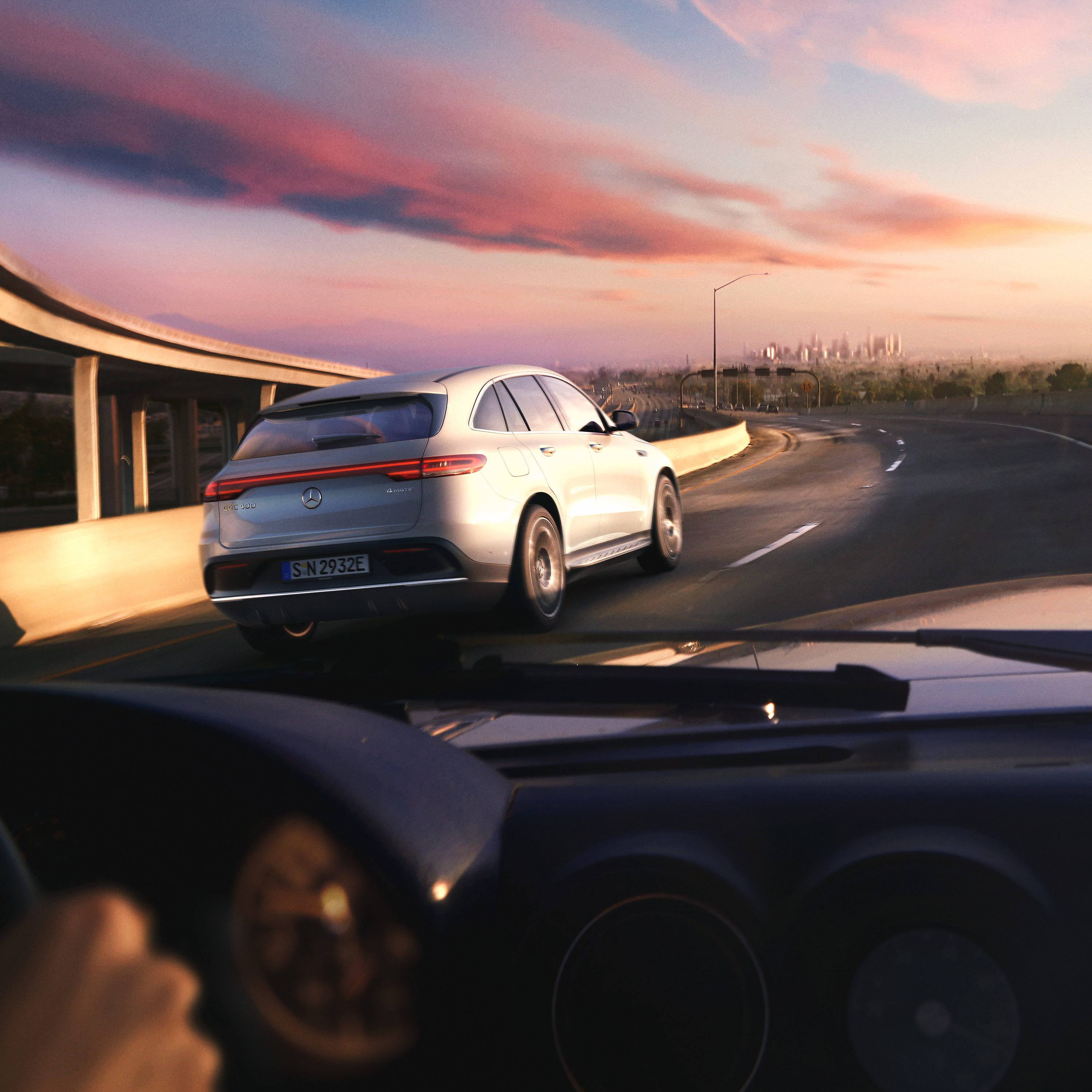 Digitales Leben - Postproduction, CGI, Retouching, Composing - Alex Rank, Mercedes Benz EQC, CGI, Postproduction